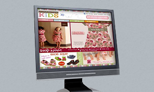 NCR Customer Connect being used on a website selling clothes for kids
